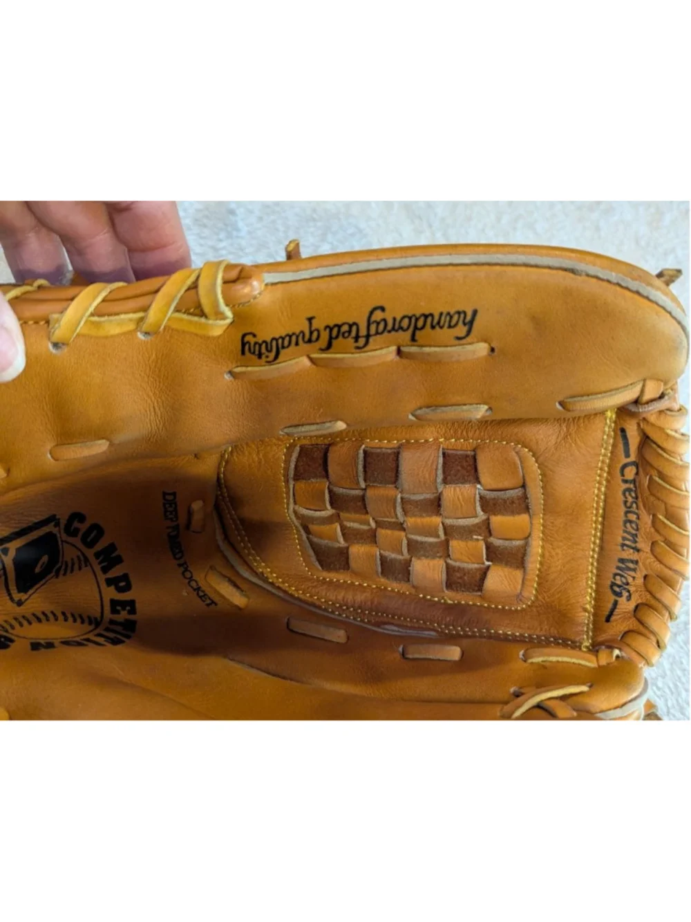 Men's Spalding Baseball Glove Brown Top Grain Leather Competition Series
